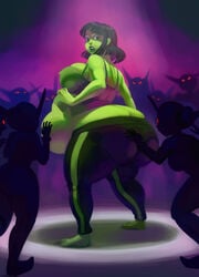 0pik-0ort bbw commission fat fat_ass fruit_transformation gloria_(harlequin141) glowing_eyes green_skin inflation morbidly_obese_female oompa_loompa oompa_loompette pear pear_inflation shadowy_figures story_at_source willy_wonka_and_the_chocolate_factory yoga_pants