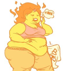 adventure_time bbw belly belly_overhang big_ass big_belly blooper bloopity breasts chubby chubby_female curvaceous deep_navel flame_princess human love_handles mario_(series) muffin_top nonude overweight overweight_female teenager thick_thighs tight_clothing voluptuous weight_gain wide_hips