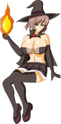 darkhen1410 fire koooon_soft koooonsoft_witch_girl pose witch_girl witch_hat