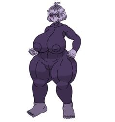 big_ass big_breasts big_butt chara front_view huge_breasts nude rule_63 short_hair undertale undertale_au undertale_fanfiction white_background x-event_chara