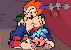 2boys anal animated ass boyfriend_(friday_night_funkin) friday_night_funkin gameplay_mechanics gay gif male newgrounds pico_(newgrounds) rimming worship yaoi