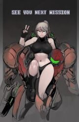 1girls 2021 33dot armor armored_samus bare_legs bare_midriff belly_button big_breasts breasts helmet helmet_with_visor looking_at_viewer metroid nintendo power_suit samus_aran solo solo_female super_metroid tagme thick thick_thighs varia_suit varia_suit_helmet