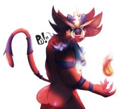 anthro ass bara feline furry incineroar male male_only muscular papadapper pokemon