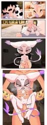 1boy 1girls digimon digimon_(species) female feral gatomon human male nyaromon petting petting_head plotmon ponporio_(artist) salamon yukimibotamon