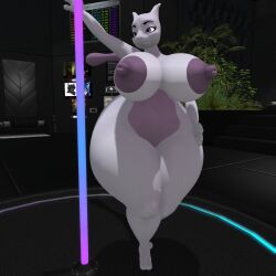 big_ass big_breasts breasts bubble_butt female ferialexonar huge_ass mewtwo pokemon pokemon_(species) thick_thighs wide_hips