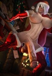 1futa 3d 3d_(artwork) abs breasts christmas circumcised circumcision_scar futa_only futanari huge_cock hyper_penis large_breasts nier nier:_automata penis short_hair thick_thighs uncensored unnero1 veiny_penis white_hair yorha_2b