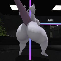 big_ass big_breasts breasts bubble_butt female ferialexonar huge_ass mewtwo pokemon pokemon_(species) thick_thighs wide_hips