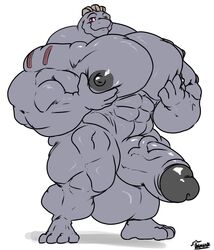 abs anthro biceps furry furry_only hyper hyper_balls hyper_genitalia hyper_muscles hyper_penis hyper_testicles machoke male male_focus male_only muscle muscles muscular muscular_arms muscular_back muscular_legs muscular_male muscular_thighs nipples pokemon pokemon_(species) uniparasite veins veiny_penis