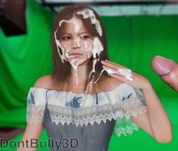 1boy 1boy1girl 1boy1girls 1girls 3d 3d_(artwork) annoyed annoyed_expression blender blender_(artwork) blender_(software) brown_hair brunette_hair brunette_hair_female celebrity cum cum_on_clothes cum_on_clothing cum_on_face cum_on_hair cumshot cumshot_on_face cumshot_on_hair dont_bully_(artist) excessive_cum female jenna_ortega looking_annoyed male offscreen_male real_person unseen_male_face