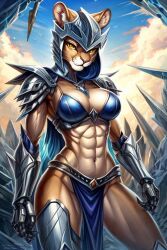 ai_generated armor bards_checklist cat_humanoid female kemba_kha_regent magic_the_gathering tagme