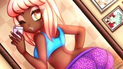 16:9 1girls huniecam_studio huniepop renee tagme