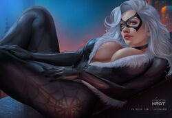 1girls big_breasts black_cat_(marvel) breasts cleavage clothed felicia_hardy female female_only large_breasts marvel realistic shurakrgt solo spider-man_(series)