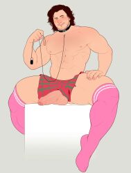 abs beard biceps cock_out collar crossdressing deer3art drawing leash leash_and_collar leash_pull long_hair manly_crossdresser markiplier muscular pecs pink skirt soft_cock solo_male thick_thighs thigh_highs thighhighs uncircumcised uncircumcised_penis uncut youtuber