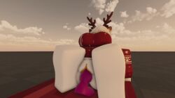 1girls 3d animated ass baseplate bed bottomless breasts christmas christmas_outfit christmas_sweater cowgirl_position dildo dildo_in_pussy egg_girl eggyyolk half-dressed masturbation music pussy riding_dildo roblox robloxian sound tagme video white_skin