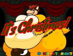 big_ass bowser bowser_fart_gif bubble_butt bulge chip_at_night fat huge_ass indoors mario_(series) super_mario_bros. thick_thighs wide_hips