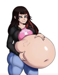 1girls 1other ambiguous_prey belly belly_bulge belly_button belly_expansion big_belly female_focus female_pred gurgle jaxbeef tagme tagme_(artist) unknown_artist unwilling_prey unwilling_vore vore