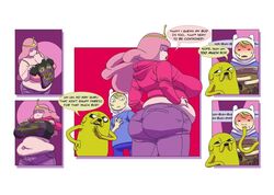 5koma adventure_time apple_butt ass bbw belly belly_overhang belly_squish big_ass big_belly big_breasts breasts deep_navel female female_focus finn_the_human huge_breasts human ineffective_clothing jake_the_dog love_handles male milf miss_that_man muffin_top overweight overweight_female princess_bubblegum source_request teenager thick thick_thighs tight_clothing underwear wide_hips