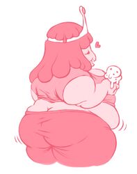 adventure_time ass ass_cleavage bbw belly belly_overhang belly_squish big_ass big_belly bloopity breasts butt_crack curvy eating female female_focus female_only human ice_cream ineffective_clothing love_handles milf muffin_top nonude obese obese_female overweight overweight_female princess_bubblegum stomach_bulge thick_ass thick_thighs tight_clothing voluptuous wide_hips