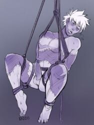 1boy bondage bound cum dabi kazookootie large_penis male male_focus male_only malesub my_hero_academia penis rope rope_bondage solo solo_focus solo_male submissive submissive_male suspension todoroki_touya touya_todoroki