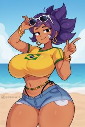 brazilian miku (cosplay) from brawl stars by bibilove18