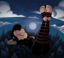 1girls absurdres airing_out barefoot bats blonde_hair closed_eyes cute_feet feet feet_up female female_focus female_only floating flying foot_fetish foot_focus foot_worship forrest goth goth_girl highres hotel_transylvania mannysdirt mavis_dracula moon moonlight night night_sky outdoors outside pine_tree presenting_feet relaxing shoes_removed showing_feet smelly_feet smiling soles soles_fetish solo_female star starry_sky stars stirrup_legwear stirrup_socks stirrup_stockings sweaty_feet toeless_legwear toeless_socks toes vampire vampire_girl