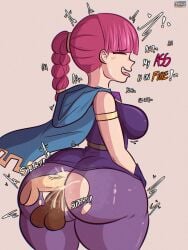 1girls 2boys 2d 2d_(artwork) archer archer_(clash_of_clans) archer_(clash_royale) clash_(series) clash_royale clothed clothed/nude clothed_female clothed_female_nude_male clothed_sex clothing cock cum cum_in_ass cum_inside evolution_archer_(clash_royale) floating_penis offscreen_character offscreen_male znixye