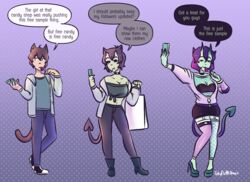 aqua_skin ass_expansion brainwashing breast_expansion cat_ears cat_humanoid cat_tail catboy clothing_transformation corruption female gender_transformation hoodie identity_death inkyfluffdraws mtf_transformation succubus tied_shirt transformation transformation_sequence