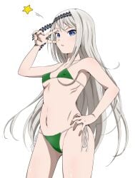 1girls ankake_pasta arm_up armpit armpit_crease armpit_peek armpits bare_armpits bare_arms bare_belly bare_chest bare_hands bare_hips bare_legs bare_midriff bare_navel bare_shoulders bare_skin bare_thighs belly belly_button bikini bikini_bottom bikini_only bikini_top black_hairband blue_eyes blue_eyes_female breasts collarbone digital digital_art digital_drawing digital_drawing_(artwork) digital_media digital_media_(artwork) elbows exposed_armpits exposed_arms exposed_belly exposed_chest exposed_hips exposed_legs exposed_midriff exposed_navel exposed_shoulders exposed_skin exposed_thighs female female_focus female_only fingernails fingers green_bikini green_bikini_bottom green_bikini_top green_string_bikini green_swimsuit green_swimwear groin hair_between_eyes hairband hairless_armpits half_naked half_nude halterneck hand_up high_resolution high_school_student highres inframammary_fold inguinal_crease inguinal_ligament kaguya-sama_wa_kokurasetai_~tensai-tachi_no_renai_zunousen~ lean_figure linea_alba little_sister long_hair looking_at_viewer looking_down looking_down_at_viewer midriff naked naked_female naked_woman narrow_waist navel nipple_bulge nude nude_female nudity peace_sign petite petite_body petite_breasts petite_female petite_girl petite_tits posing posing_for_the_viewer school_girl semi_nude shaved_armpits shirogane_kei shoulders side-tie_bikini sign simple_background skinny skinny_female skinny_girl skinny_waist slender_body slender_waist slim_waist small_breasts solo standing stomach string_bikini swimsuit swimwear teen_girl teenage_girl teenager thigh_gap thighs underboob upper_body v v_sign white_background white_eyebrows white_hair white_hair_female white_hairband wide_hips young_female young_woman younger_sister