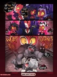 1boy 1girls anal anal_insertion anal_sex anthro anthro_on_anthro ass asshole bare_arms bare_breasts bare_legs bare_shoulders bare_thighs big_penis blitzo_(helluva_boss) breast breasts closed_eyes comic cum cum_everywhere cum_in_ass cum_inside cum_on_abs cum_on_arms cum_on_ass cum_on_back cum_on_body cum_on_legs cumming cumming_from_anal_sex cumming_in_ass cumming_inside cumming_together cumming_while_penetrated cumming_while_penetrating cumshot female fingerless_gloves furry grey_body grey_fur grey_hair hair_over_one_eye hellhound helluva_boss knot long_hair looking_pleasured loona_(helluva_boss) loonanudes male male/female male_penetrating millie_(helluva_boss) moxxie_(helluva_boss) naked naked_female naked_male nipples nude nude_female nude_male open_mouth page_68 penetration penile_penetration penis penis_in_pussy pleasure_face pussy pussy_juice sex tail thighhighs two_tone_body two_tone_fur two_tone_tail vaginal_penetration vortex_(helluva_boss) wagging_tail white_body white_fur white_skin wolf wolf_boy wolf_girl wolf_tail