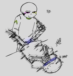 2boys ectopussy error_sans_(fan_character) flustered ink_sans_(fan_character) overstimulation pegging sanscest skeleton strap-on undertale wet_pussy yaoi