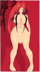 3d baiken big_ass big_breasts big_penis bikini elphelt_enjoyer flaccid futa_only futadom futanari guilty_gear guilty_gear_strive intersex light_skin red_eyes red_hair