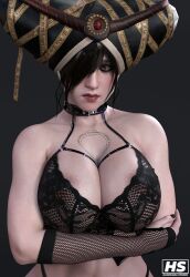 1girls 3d 3d_(artwork) big_breasts bra breasts cleavage curvaceous curvy escoffion female female_focus female_only hagiwara_studio lingerie pinup pinup_pose pose sheala_de_tancarville solo tagme the_witcher_(series) the_witcher_2 voluptuous