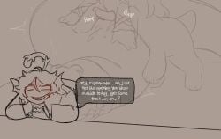 2boys blush cloacal_penis cum_on_body humping nervous nervous_smile nervous_sweat original_character pressure_(roblox) sebastian_solace suopbread