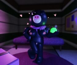 1girls 3d bed bedroom board breasts checkered_floor eyebrows heart mimi_(piggy) mole nikkipickle nude one_leg_raised piggy_(game) potion scarf solo vagina wink