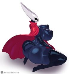 1girls 2_horns alternate_body_type alternate_breast_size arthropod artist_name averag3artist18 big_ass big_breasts big_butt black_body black_skin breasts bubble_ass bubble_butt bug bug_girl female female_only hollow_knight hollow_knight:_silksong hornet_(hollow_knight) large_ass large_breasts large_butt silksong team_cherry