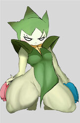 1girls anthro big_ass green_skin nintendo pokémon_(species) pokemon pokephilia roselia thighs wide_hips