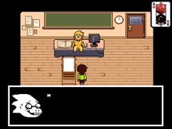 4:3 aged_up alphys animated anthro bladedbard cunnilingus deltarune digital_media_(artwork) female female/female group human humor kris_(deltarune) long_playtime male mammal nude nude_anthro oral painting pixel_(artwork) pixel_animation public public_nudity sex speech_bubble sprite sprite_art text trio undertale_(series) undyne vaginal_penetration