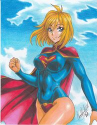 1girls 2020 bare_thighs blonde_hair dc kara_zor-el pencil_(artwork) ravern_clouk solo solo_female supergirl superheroine superman_(series) tagme thick thick_thighs thighs tight_clothing