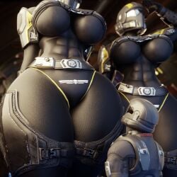 1boy 2girls 3d 3d_(artwork) abs athletic athletic_female big_breasts breasts clothed clothed_female clothed_male female female_focus giant_female giant_woman giantess helldiver_(helldivers) helldivers helldivers_2 hips large_boobs large_breasts male muscular muscular_female thick_thighs thighs toned toned_female wide_hips wotm8h8