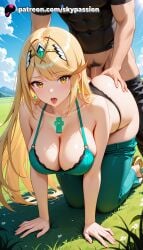 1boy 1girls 2025 ai_assisted ai_generated all_fours anime artist_name ass bangs bare_shoulders beach big_ass big_breasts big_butt big_chest bikini blonde_hair blue_sky blush booty breast breasts bubble_ass bubble_butt bust busty buttocks chest cleavage clothes_pull cloud curvy_ass curvy_butt cute_ass day doggy_style doggystyle_position earrings explicit eyebrows_visible_through_hair face_down_ass_up female field firm_ass from_behind from_behind_position fucking gem grass hi_res high_quality high_resolution highres intercourse jewelry juicy_ass juicy_butt large_ass large_breasts long_hair love_making mythra_(xenoblade) nintendo ocean one-piece_swimsuit open_mouth outdoors panties pants pants_pull patreon patreon_username penetration perfect_ass plump_ass prone_position rear_entry rock round_ass sex sex_from_behind sexual_intercourse sexy_ass sky skypassion solo_focus stable_diffusion straight swept_bangs swimsuit tiara tight_ass underwear voluptuous_ass watermark xenoblade_(series) xenoblade_chronicles_(series) xenoblade_chronicles_2 yellow_eyes