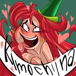 ahe_gao art betilla_(rayman) breasts fairy female female_only fluids hat heart kimochiina nipples nymph nymph_(rayman) orgasm rayman_(series) rayman_origins red_hair saliva smile solo tongue tongue_out ubisoft