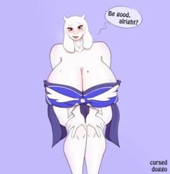 cleavage comic comic_panel cursedoggo deep_cleavage dialogue mommy mother toriel toriellove undertale