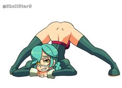 1girls annie_(skullgirls) ass green_hair skullgirls tagme