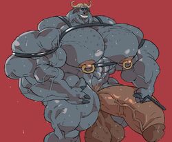 abs balls biceps bodybuilder boner bull chief_bogo disney erection furry furry_only harness hyper hyper_balls hyper_genitalia hyper_muscles hyper_penis hyper_testicles leather leather_harness male male_focus male_only muscles muscular muscular_arms muscular_ass muscular_back muscular_legs muscular_male muscular_thighs nipple_piercing nipples pecs penis piercing remert solo solo_male sweat sweating sweaty testicles veins veiny_penis zootopia