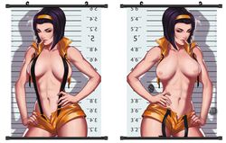 button_pop buttons cigarette cowboy_bebop faye_valentine mugshot smoking tagme white_background