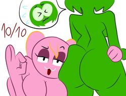 2021 2girls 4_fingers :3 :p anthro awabeni_(kaseyla89864725) big_ass big_breasts blush blushing color cute female glasses green_hair green_skin kaseyla89864725 looking_at_viewer midori_(kaseyla89864725) multiple_girls original_character original_characters pink_hair pink_skin sideboob sisters tagme the_iro-sisters thick_thighs