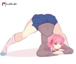 <1_second_video 1girls angry animated ass ass_shake ass_up blue_skirt doki_doki_literature_club female jack-o_pose jackochallenge large_ass lewddoodler natsuki_(doki_doki_literature_club) no_sound pale-skinned_female pale_skin pout simple_shading skirt solo solo_female solo_focus thick_ass thick_thighs top-down_bottom-up video wide_hips