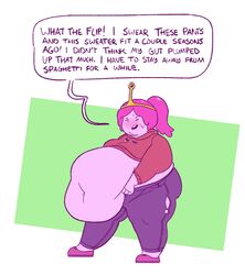 1girls adventure_time ass bbw belly belly_expansion belly_overhang belly_squish big_ass big_belly breasts deep_navel fat female female_focus female_only geodudeman124 huge_belly human hyper_belly love_handles milf muffin_top nonude obese obese_female overweight overweight_female princess_bubblegum ssbbw thick_thighs tight_clothing weight_gain wide_hips