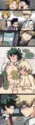 blackmail cheating color comic cuckold cum cum_on_hand cum_while_crying cumshot denki_kaminari dialogue green_hair handjob happy_female izuku_midoriya katsuki_bakugou milf minoru_mineta mitsuki_bakugou mother_and_son motherly_cuckold my_hero_academia revenge short_hair small_penis small_penis_adoration small_penis_humiliation spiky_hair unexpected_ending video_camera zreploids