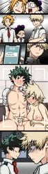 1girls 3boys blackmail blonde_hair bottomless brown_eyes cellphone cmnf color comic cuckold cum cum_on_hand cum_while_crying cumshot denki_kaminari dirty_blonde_hair erect_nipples eyes_closed flying_sweatdrops freckles_on_face green_hair grey_eyes handjob horrified_expression izuku_midoriya katsuki_bakugou masturbating_other milf minoru_mineta mitsuki_bakugou mother mouth_open my_hero_academia necktie nude_female open_shirt orgasm_from_handjob pleasure_face purple_hair revenge school_uniform small_penis small_penis_adoration small_penis_handjob spiky_hair sweatdrops video_camera zreploids